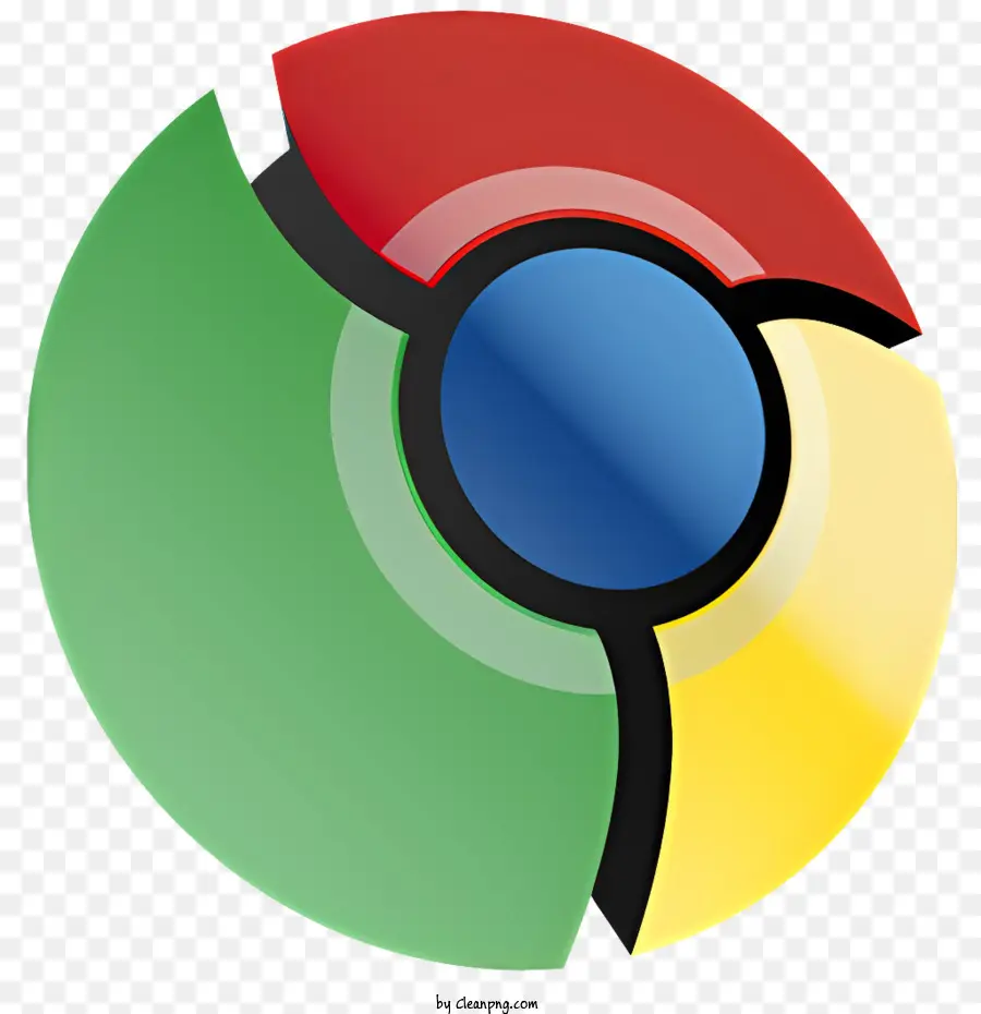 Chrom logo - Chrom -Browser -Symbol, rund mit Logo, Gradientenhintergrund