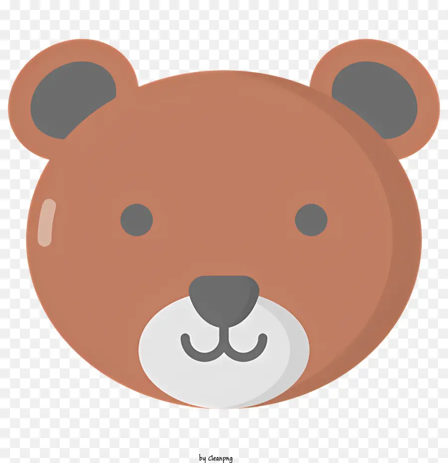 gấu đầu gấu con gấu nhỏ gấu gấu mắt trắng - Gấu nhỏ màu nâu với đôi mắt và tai trắng