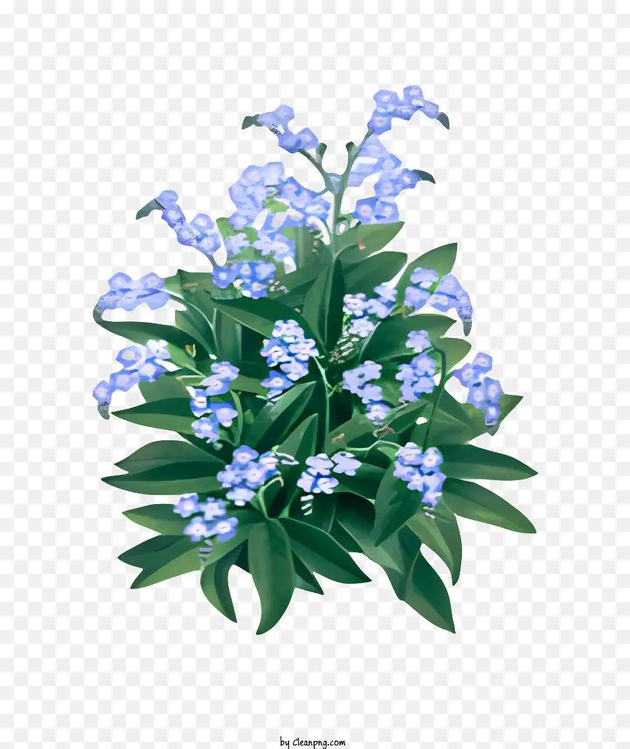 fiore blu - Fiore blu con piccoli fiori bianchi, disposizione circolare