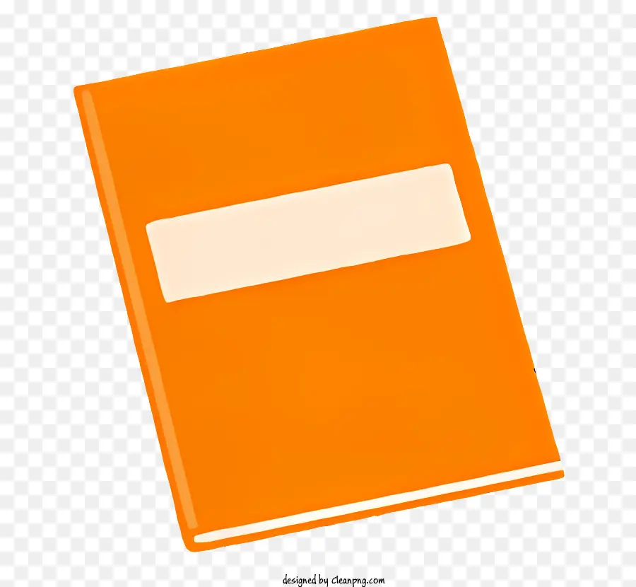icon notebook orange cover white line empty page
