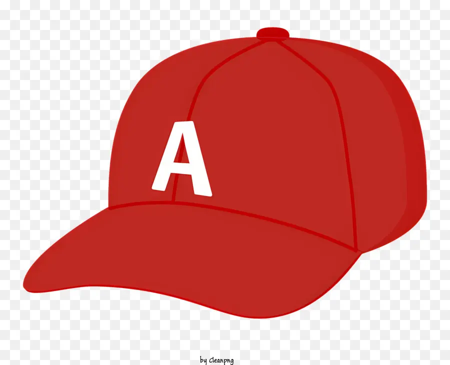 Icon Red Baseball Cap Letter 'A Out Baseball Cap Baseball Cap Style - Rote Baseballkappe mit Brief 'A', stilvoller Profi