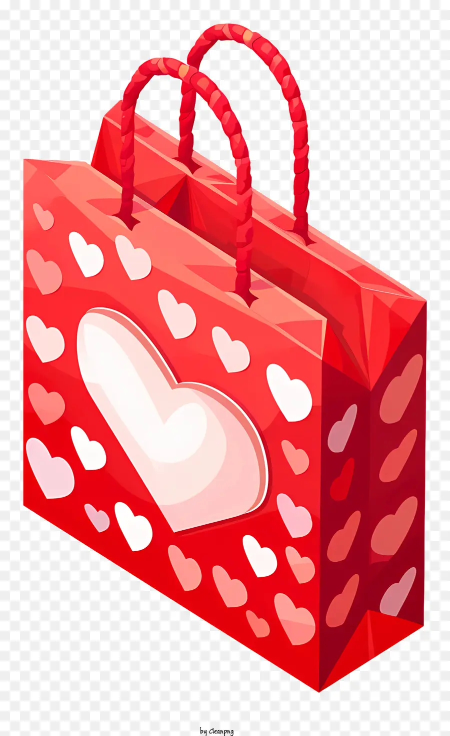 weißen hintergrund - Rote Einkaufstasche mit weißem Herzen Design von Person gehalten