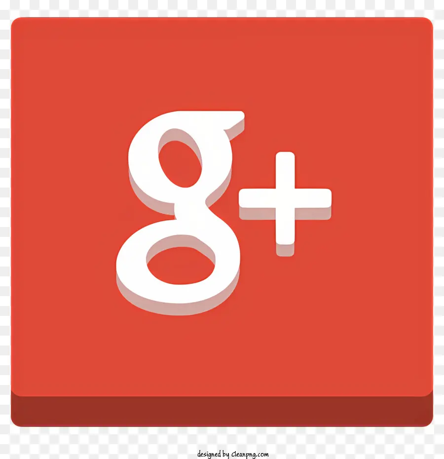 segno più - Logo Google + bianco e rosso con segno più