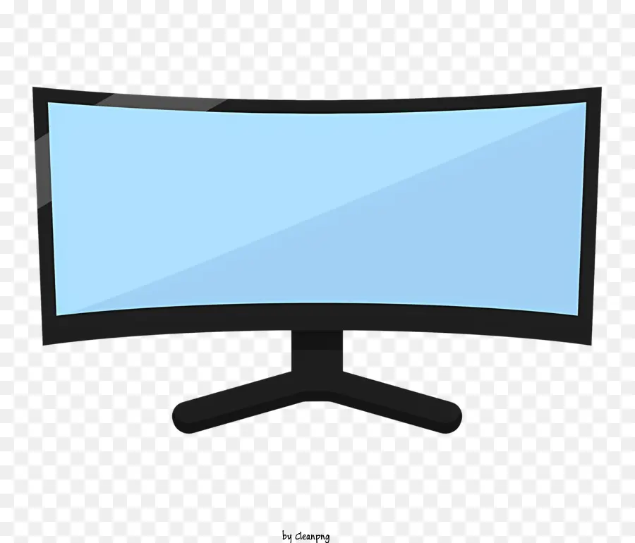 Computer Monitor gebogener Monitor Flachbildschirm Monitor Ständer Schwarz Kunststoffmonitor - Gebogener Monitor mit schwarz -weißer Schachbrettanzeige