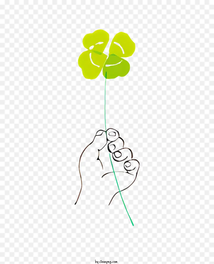 icon four-leaf clover drawing black and white clover image simple clover design clean style clover artwork