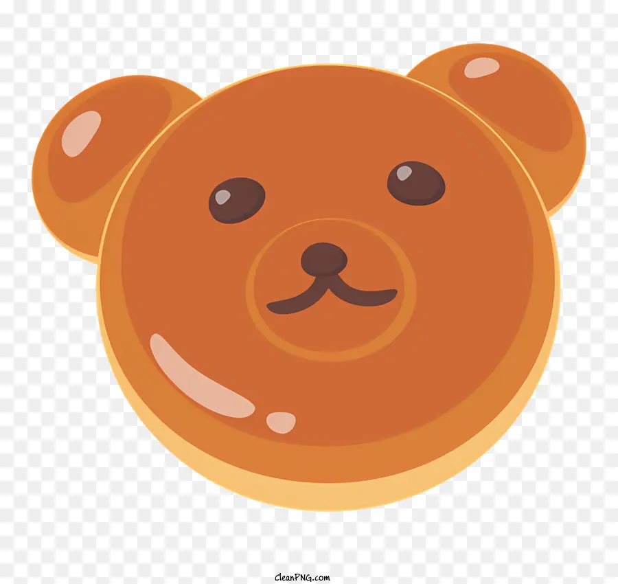 Gấu thức ăn mặt màu nâu lông lớn mắt biểu cảm mũi màu đen - Một con gấu hạnh phúc, thở hổn hển với bộ lông màu nâu