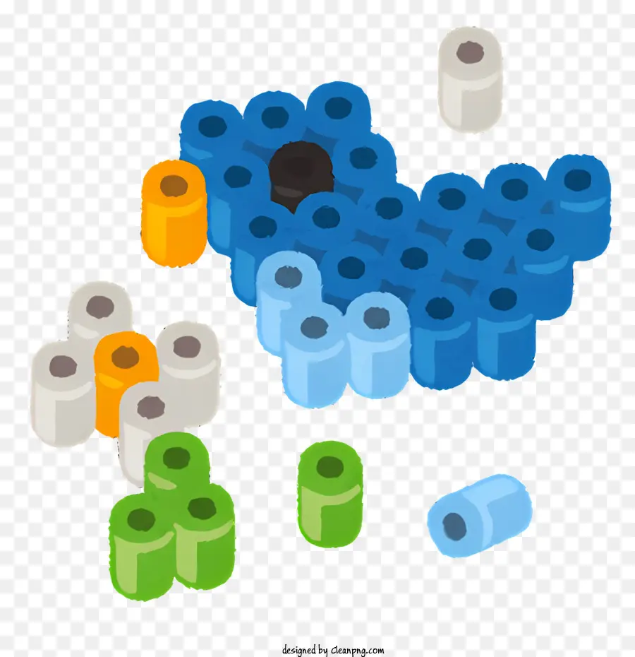 Spielzeugbereiche Farben Muster Textur - Gruppe von farbenfrohen Kugeln, die größere strukturierte Kugel umgeben