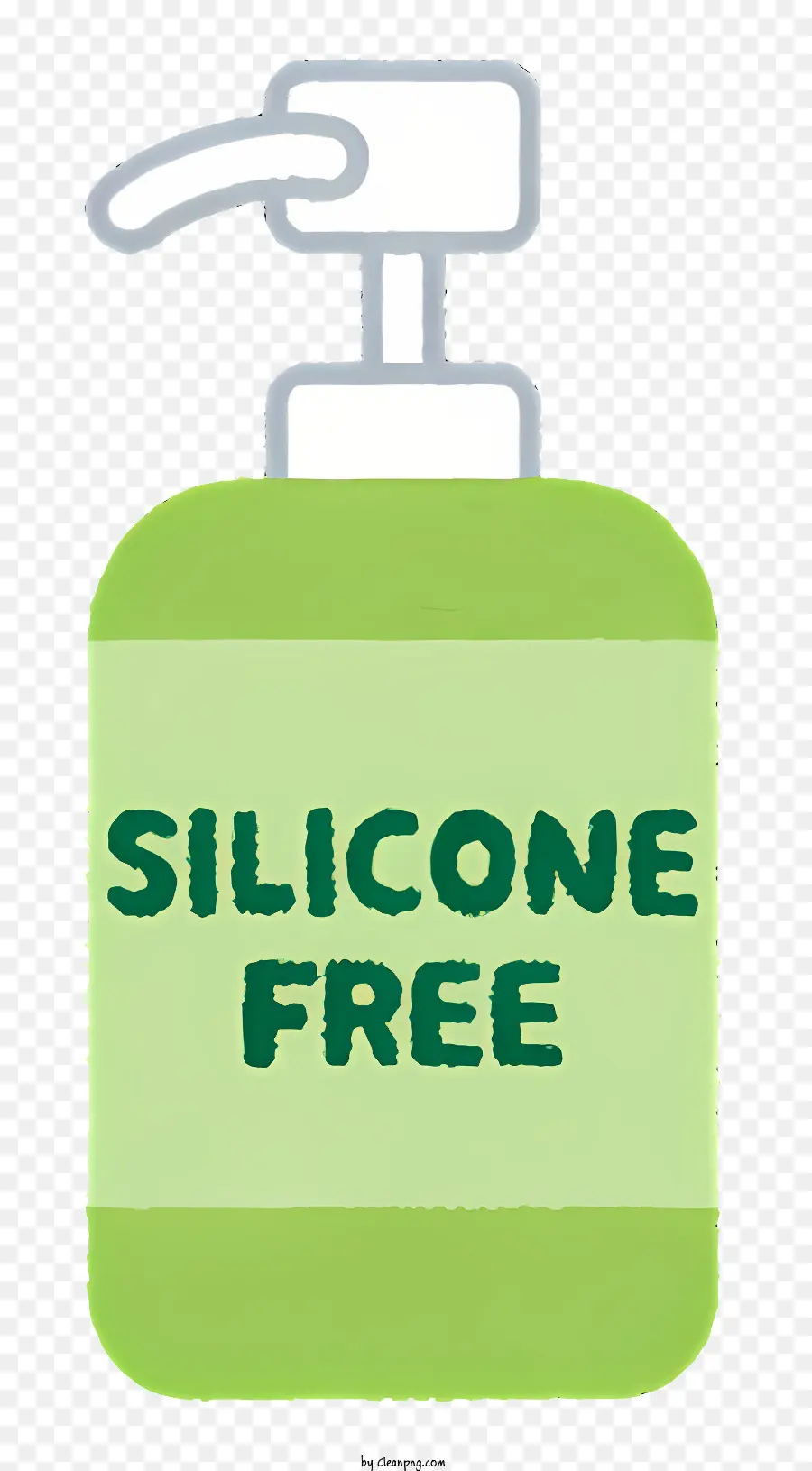 Shampoo Silicon Free Green Bottle White Etikett Haarpflegeprodukte - Grüne Flasche mit 