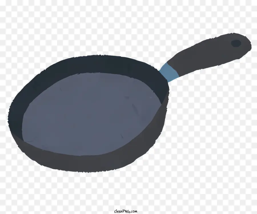 cooking frying pan frying pan black background blue handle black handle