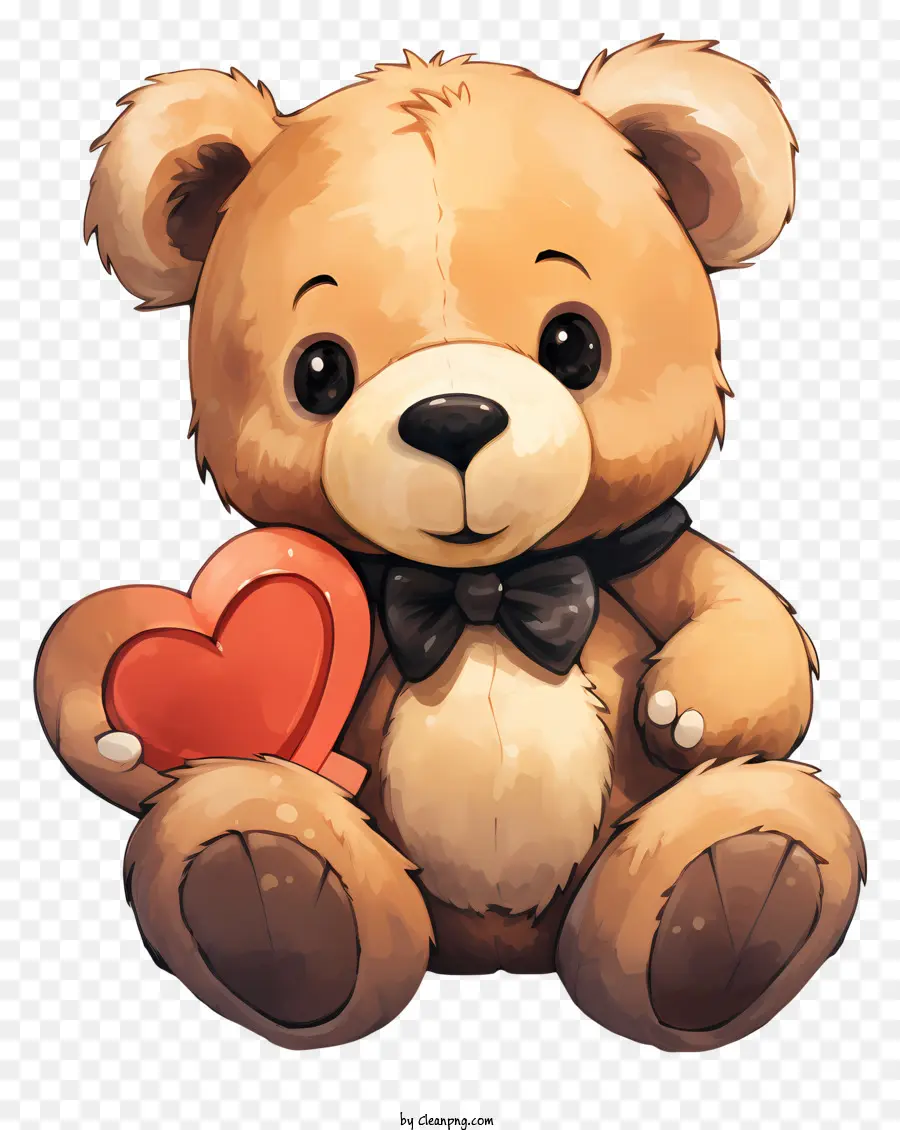 Teddybär - Netter Teddybär mit Herz, symbolisierte Liebe