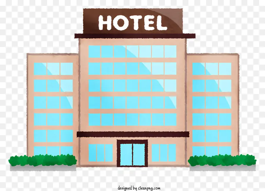 Khách sạn hiện đại xây dựng tòa nhà thủy tinh mặt tiền kiến ​​trúc khách sạn hai tầng khách sạn - Tòa nhà khách sạn hiện đại với mặt tiền thủy tinh, trong tình trạng tốt