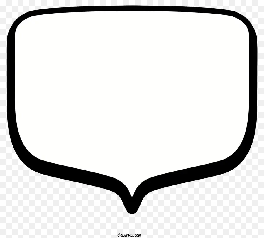 casella di testo - Semplice icona della bolla del discorso in bianco e nero