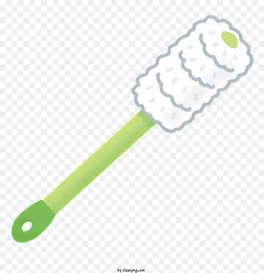 Icon Green Mopp White Scrubbers Weiche Stoff raue Textur - Grüner Mopp mit weißen Peeling zur Reinigung