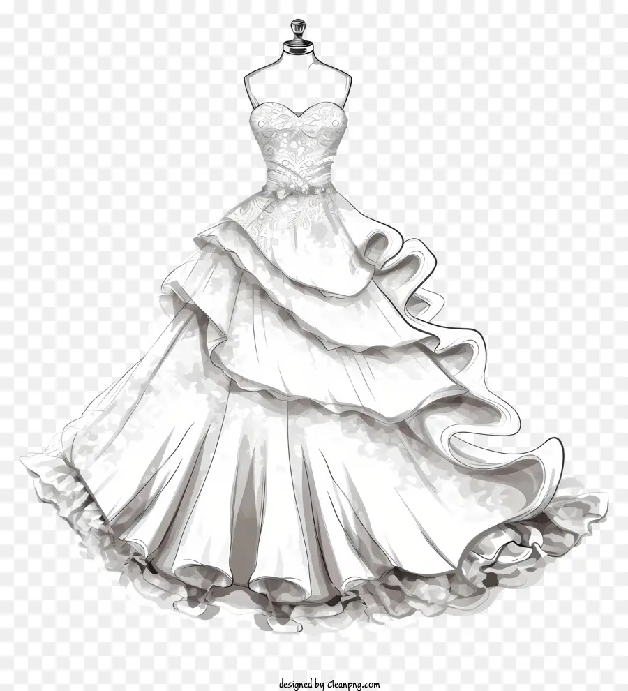 brautkleid - Hochzeitskleid mit Spitze, Perlen, Perle und Kristall