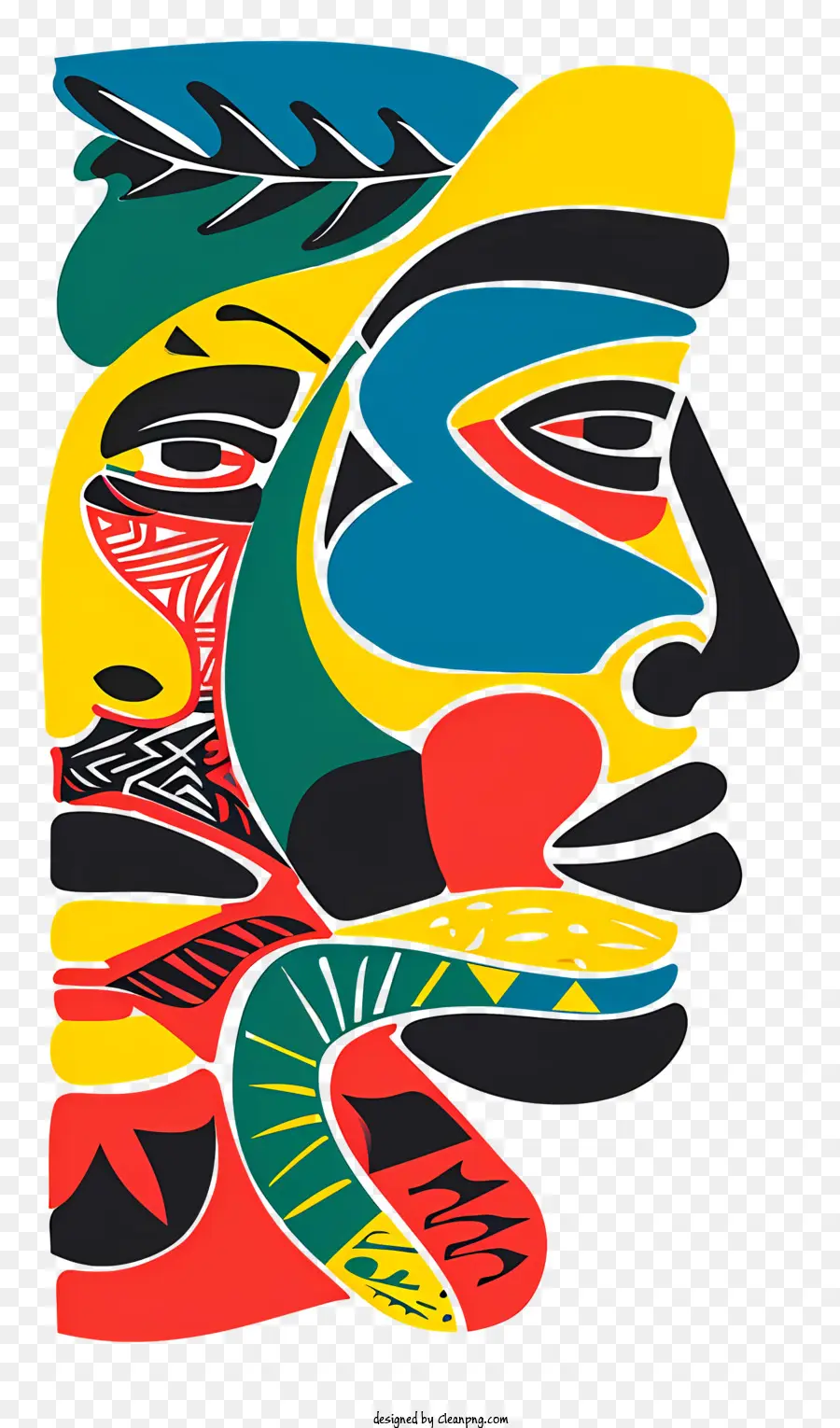 địa điểm ký ngày - Mô hình trừu tượng đầy màu sắc trên khuôn mặt của con người