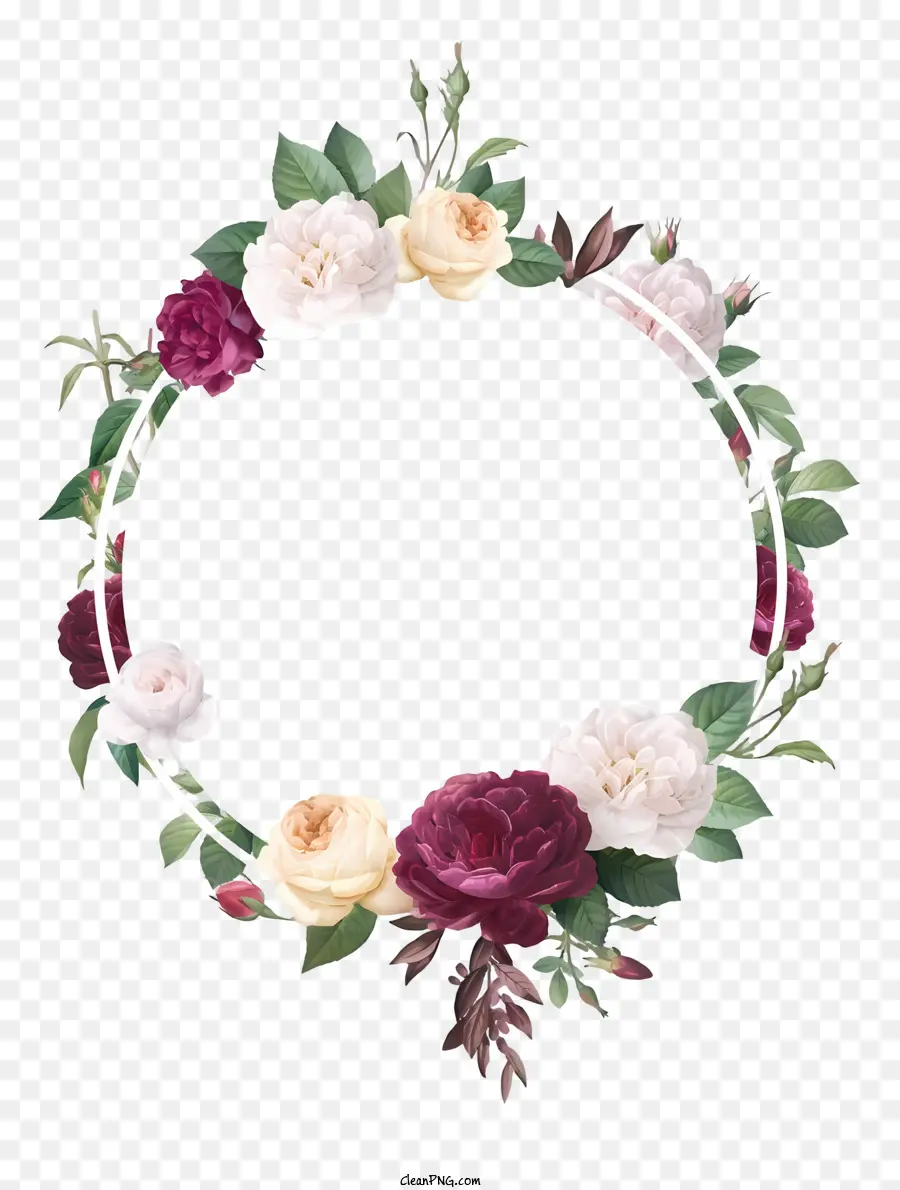 Đám cưới giấy mời - Hoa hoa màu hồng, tím và trắng