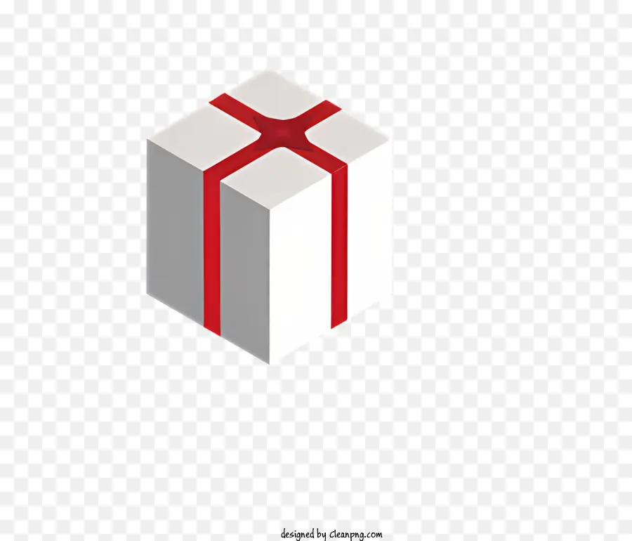 Icon präsentieren Box Rot Weiß - Ein Geschenk mit rot -weißem Band