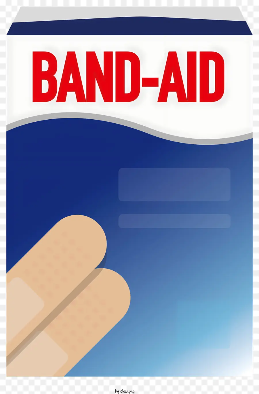 Band Aid Band-Aid Fingerband Erste Hilfe Medizinische Versorgung - Bandhilfe geformt wie Finger auf dunkelblau