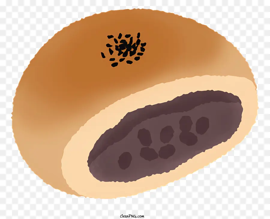 rotolo di pane alimentare foro irregolare briciole scuro - Rotolo di pane marrone con foro irregolare, briciole e punto scuro