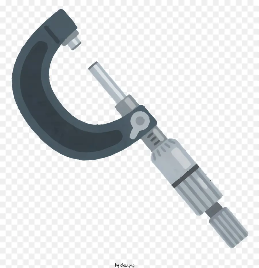 disegno del braccio metallico cliper califerico a pinza - Disegno di pinza di metallo con braccio fisso dritto