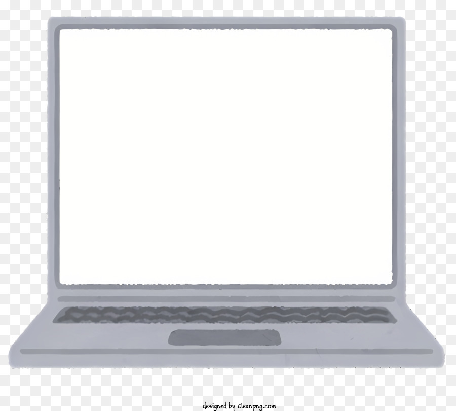 Clipart Computer Bildschirm Laptop leer Bildschirm Anzeigen Sie den Laptop Öffnen Sie - Leerer Laptop -Bildschirm in horizontaler Position, kein Text oder Bilder