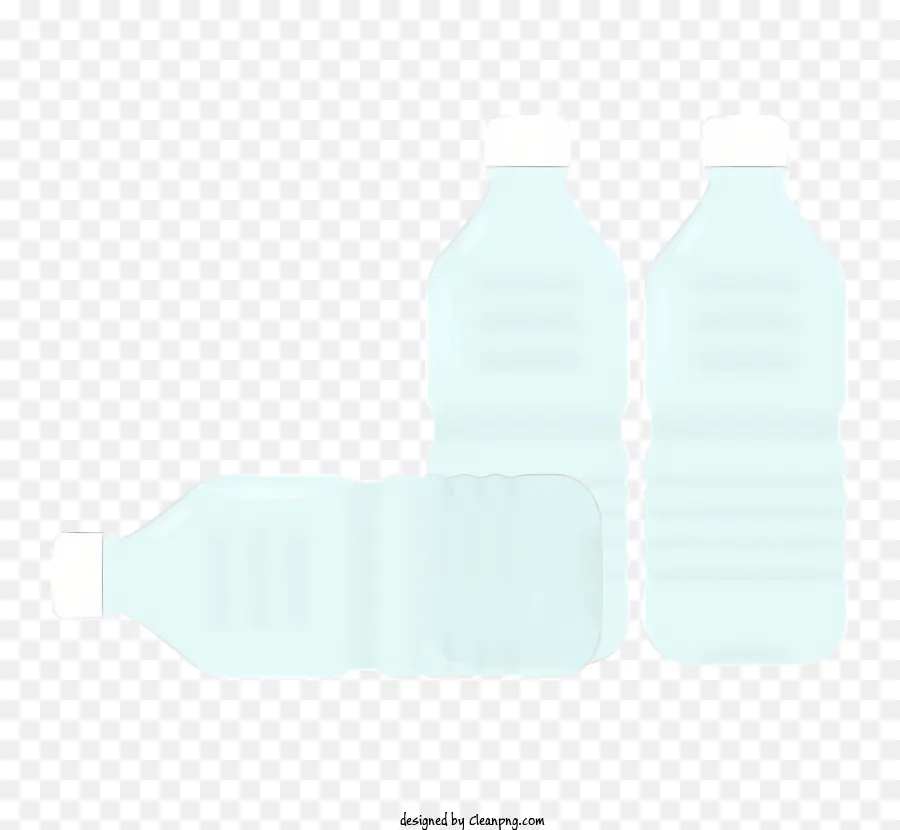 Biểu tượng chai nhựa trong suốt chai nước trong suốt trong suốt - Ba chai nhựa trong suốt chứa đầy nước