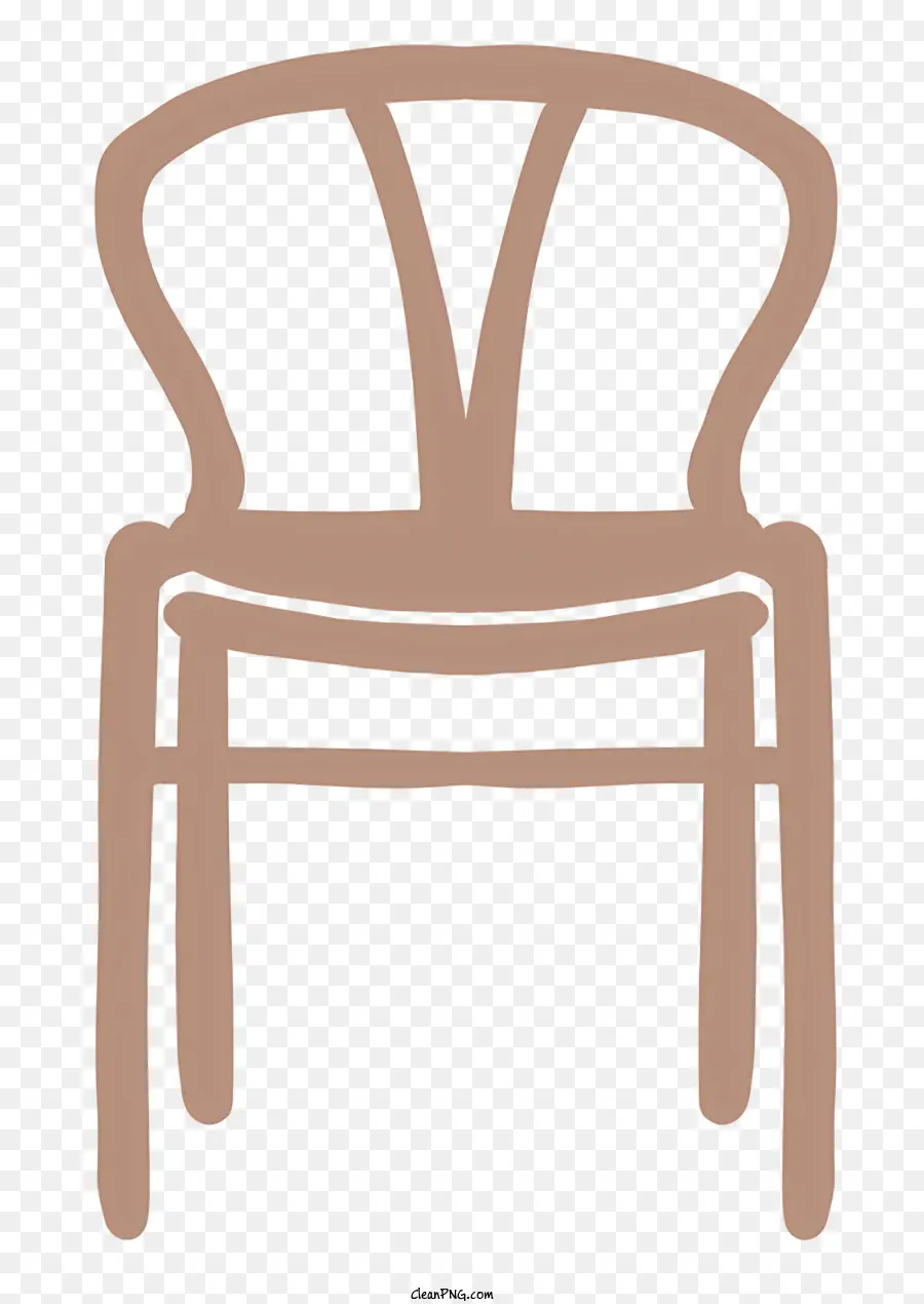sedia sedia posteriore di sedia a due gambe legno marrone chiaro - Sedia in legno semplice e minimalista adatta a varie impostazioni