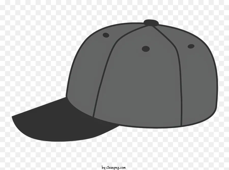Clipart Gray Baseball Cap Peak Cap Logoless Baseball Cap Leichte Kappe - Graue Baseballkappe ohne Logo, leicht und atmungsaktiv