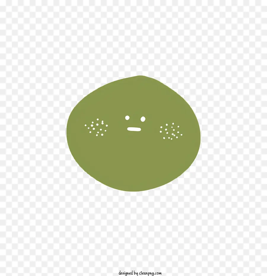 smiley Gesicht - Grüne Obst mit Smiley -Gesicht auf schwarzem Hintergrund