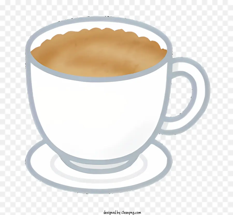 Kaffee - Kaffeetasse auf Untertasse mit Löffel, schwarzer Hintergrund