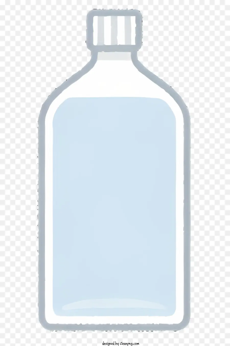 Clipart Clear Plastic Bottle Blue Liquid Transparent Bottle Materiale plastico - Blottiglia di plastica trasparente con liquido blu all'interno