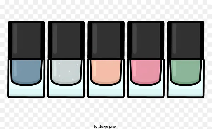 Clipart Manicure Chiod Shimph Lipone per unghie Set Colori per unghie - Smalto per unghie manicure con cinque colori