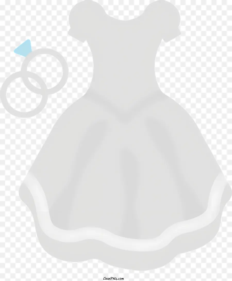 Trauringe - Weißes Hochzeitskleid mit Spitze, Ringe oben