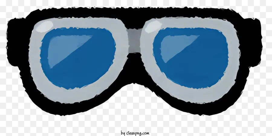 icon blue goggles goggles on face realistic goggles clear lens goggles