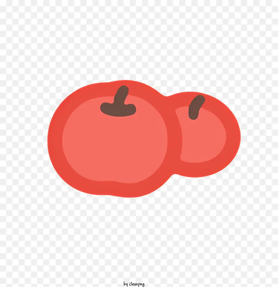 biểu tượng cà chua đỏ với cà chua thực tế lỗ cà chua đích thực - Mô tả thực tế về cà chua đỏ với lỗ