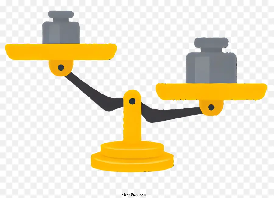 icon yellow balance glass cylinders weights metal rod