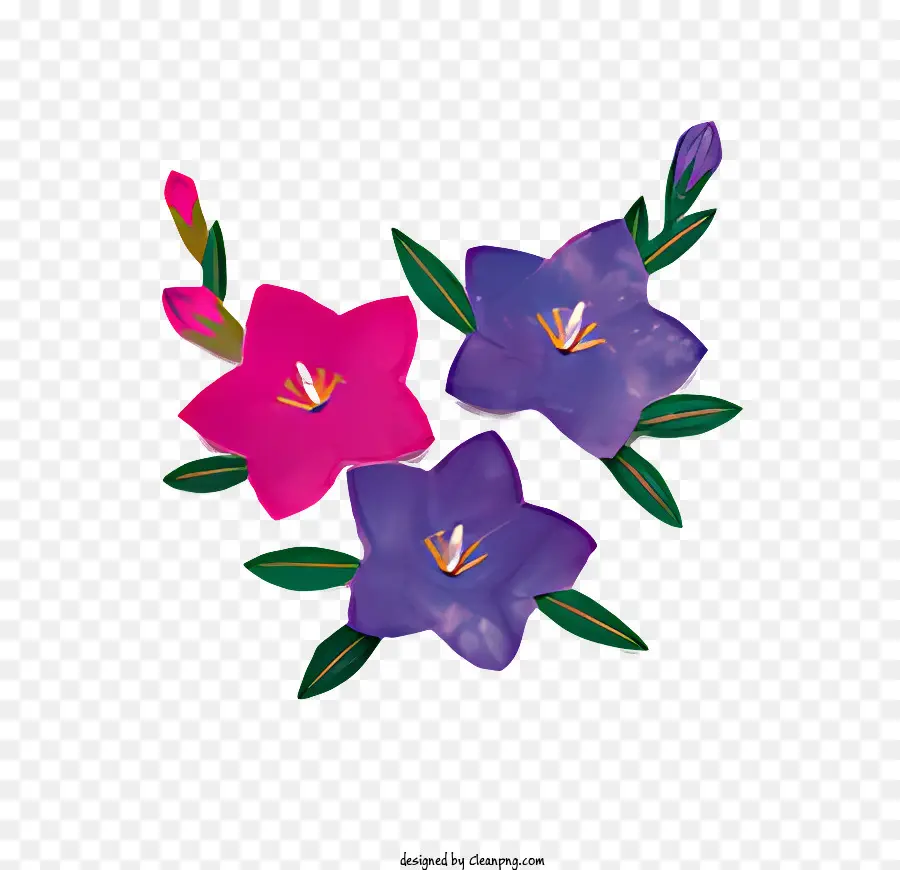 fiori di fiori formazione circolare viola rosa - Formazione circolare di fiori rosa e viola intrecciati