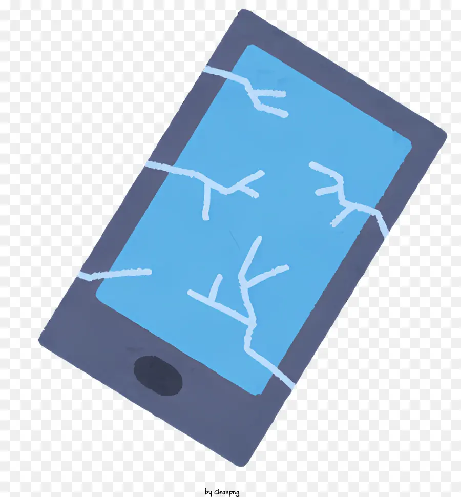Symbol gebrochenes Smartphone Cracked Screen Smartphone Reparatur -Telefonbildschirm Austausch - Bild eines beschädigten Smartphones mit gerissenem Bildschirm