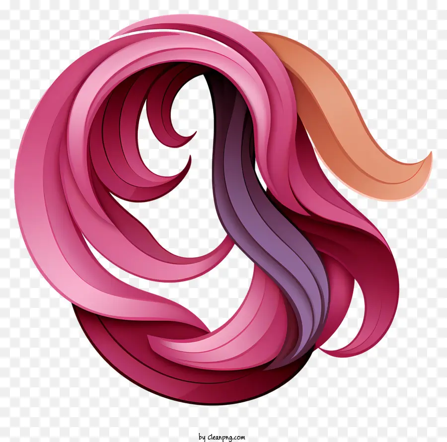 Doodle Style Ribbon Ribbon Art Services Design Design Design Design Dịch vụ sáng tạo - Logo năng động, nghệ thuật với xoáy màu hồng và tím