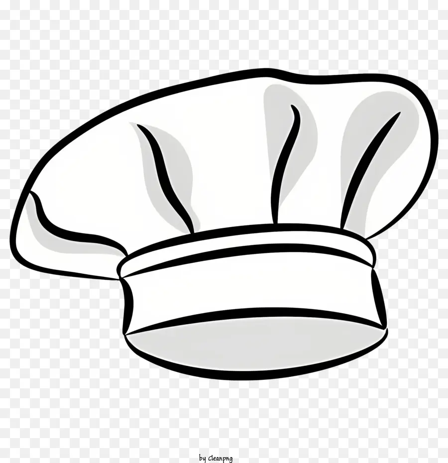 chef Hut - Hut des weißen Kochs mit Spitzenband und Klappe