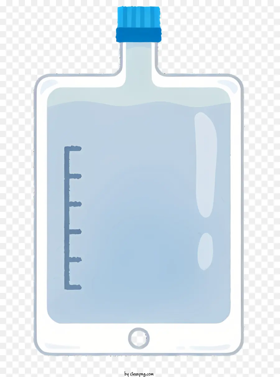 Bottiglia per bottiglia d'acqua blu medica con bottiglia d'acqua di paglia con bottiglia d'acqua riempita - Immagine in bianco e nero della bottiglia d'acqua blu