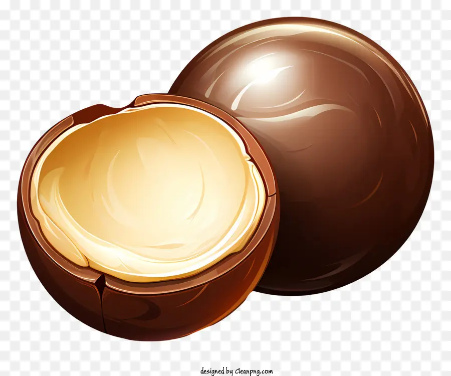 sketch chocolate ball chocolate-covered nut shiny chocolate hollow center brown nut