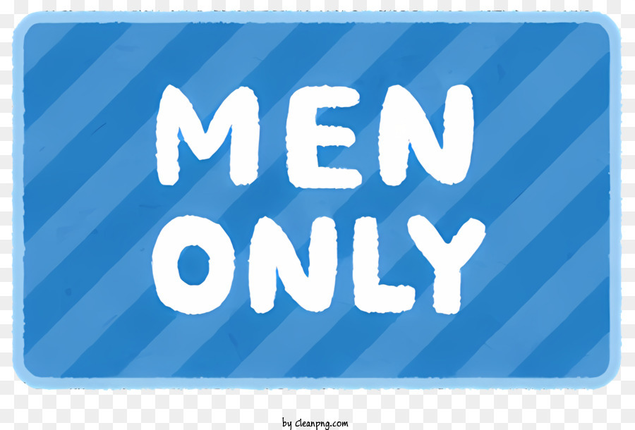 Icon Männer einzige Club Geschlechtsdregation exklusiv für Männer Herren für Männer versammeln - Blaues Quadrat mit 