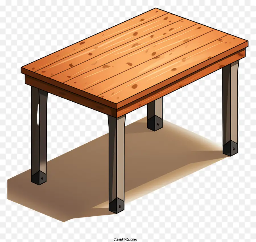 Holztisch - Einfacher Holztisch mit schwarzem Hintergrund, ohne Schaden