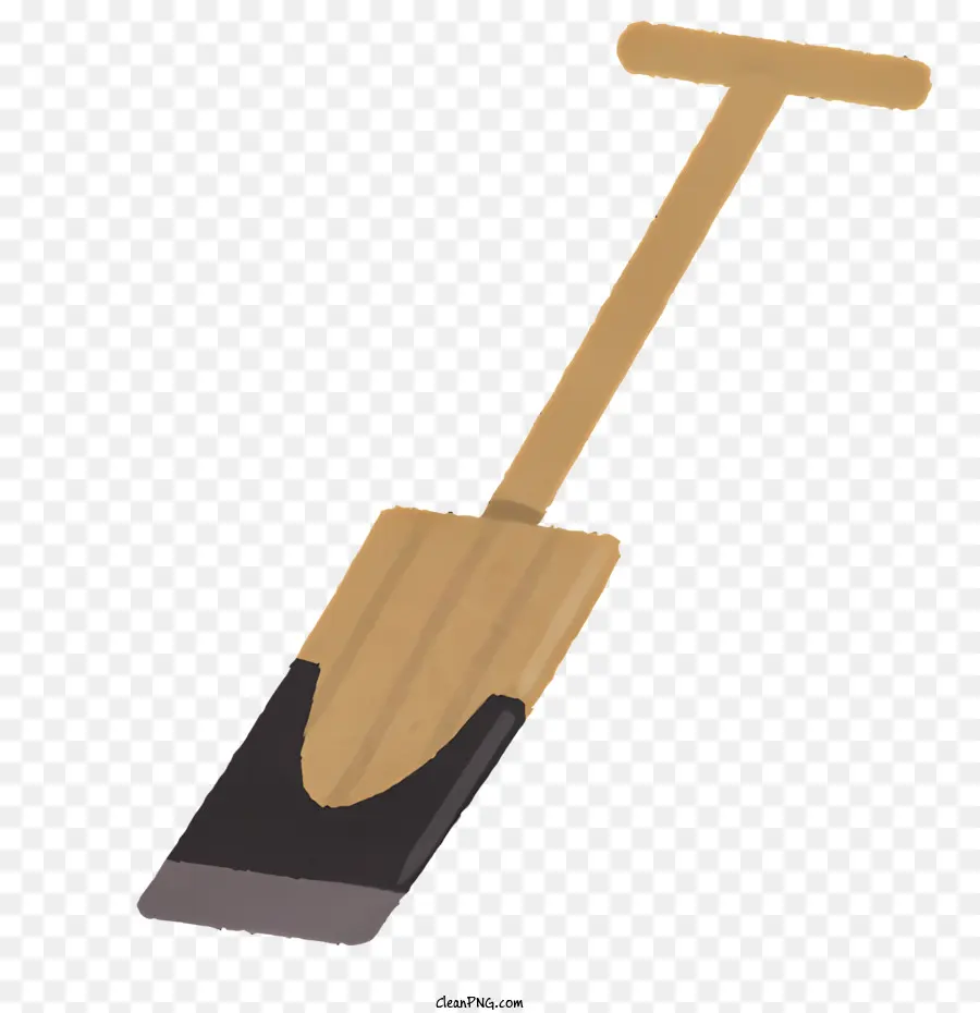 icon wooden plow metal blade rectangular shape wood handle