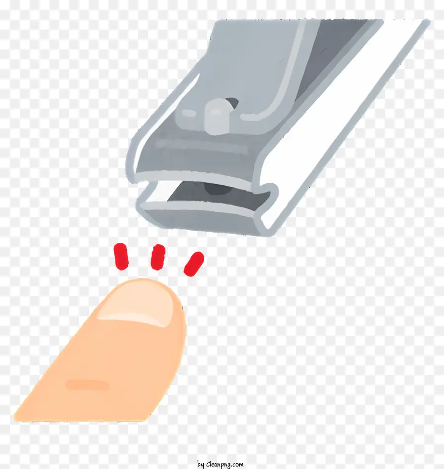 Icon Fingernägel Red Dot Nail File Rillen - Fingernagel mit rotem Punkt an der Nagelfeile angeschlossen