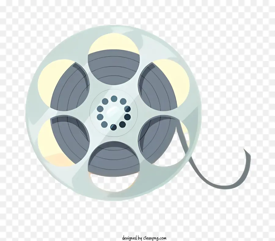 phim logo - Cuộn phim trên nền đen với nan hoa