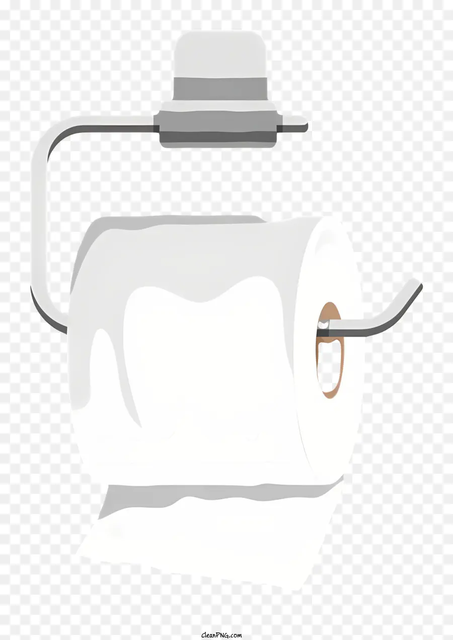 Toilettengewebe-Toilettenpapier-Spender Brötchen Toilettenpapier-Wandmontierspender Schwarzer Hintergrund - Toilettenpapierrolle hängen vom schwarzen Spender