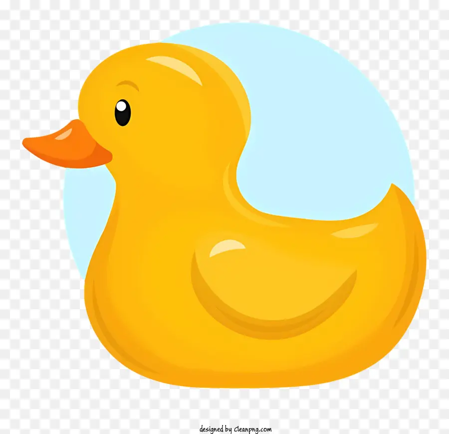 Gummi Ente gelbe Gummi -Ente schwarzer Hintergrund großer runder Körper kleiner Kopf - Gelbe Gummiente auf schwarzem Hintergrund; 
flache Form