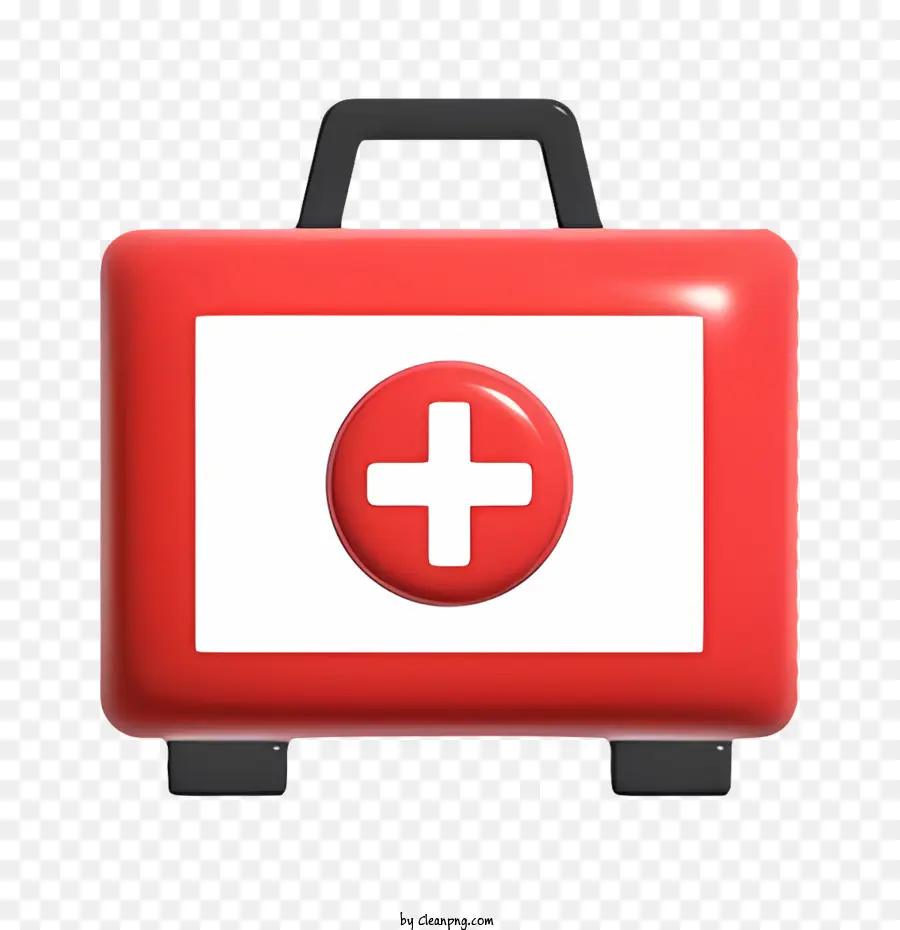 Erste -Hilfe -Kit Erste -Hilfe -Kit Red White Cross Guter Zustand - Rote Erste -Hilfe -Kit mit weißem Kreuz